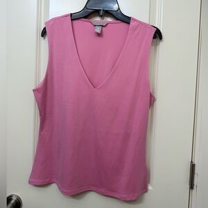 H&M Pink Sleeveless V-Neck Tank💕🌸💞🎀👚🩷